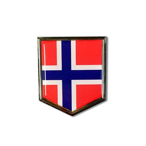 Proud Store Online Norway Flag Domed Chrome Emblem Proud Flag Car 3D Sticker 2