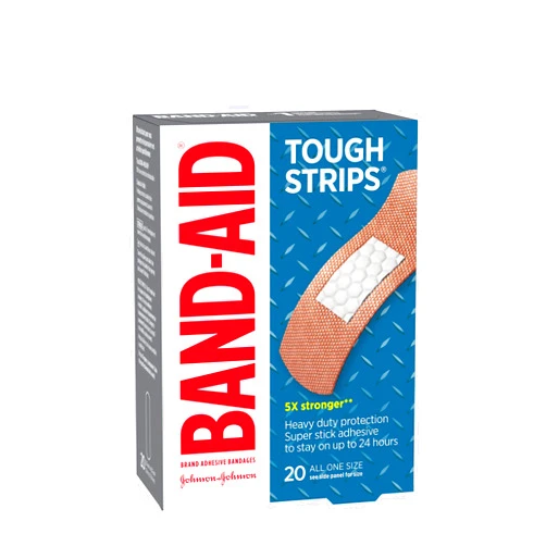 Band-Aid Brand Tough Strips Adhesive Bandage for Minor Cuts & Scrapes, All One Size, 20 ct
