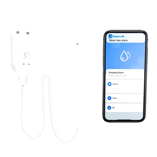 XFTOPSE WiFi Tuya Water Leak Sensor, Water Level Sensor Smart Water Sensor Alarm WiFi Water Leak Detectors for Home ,Flood Alert Overflow Security System Accessories#White