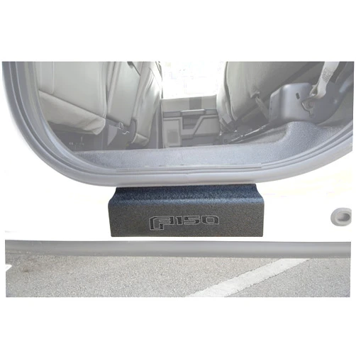 TufSkinz Door Sill Protection Overlays - Compatible with 2015-2025 F-150 - Black TUF-LINER Plastic - Vehicle Specific Fit