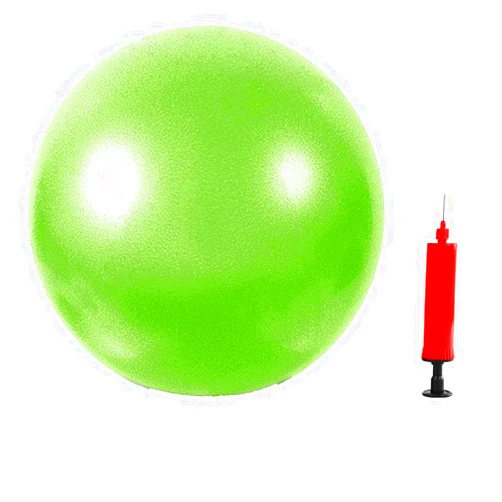 MOMPLUS Exercise Pilates Mini Yoga Balls Barre Small for Home Stability Squishy Training Physical Therapy Improves Balance with Pump(Green, 6 Inch)