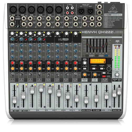 Behringer Xenyx QX1222USB Mixer with USB and Effects