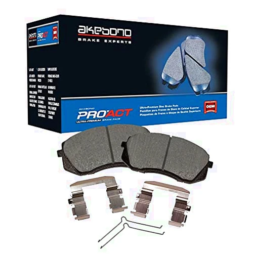 Akebono Ultra-Premium Ceramic Front Disc Brake Pads, GREY