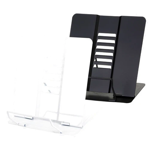 Dicunoy Set of 2 Metal Desk Book Stand, Adjustable Reading Rest Book Holder, Sturdy Bookstands for Recipes, Textbooks, Tablet, Music Books, Cookbook, Recipe, iPad, Magazine, Menu