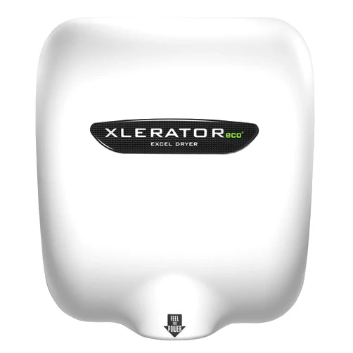 XLERATOR Excel Dryer XLERATOReco XL-BW-ECO Hand Dryer, No Heat, White Thermoset Resin (BMC) Cover, Automatic Sensor, Surface Mounted, LEED Credits, GreenSpec Listed, Commercial Hand Dryer, 500 Watts
