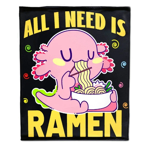Comforzykets All I Need is Ramen Flannel Blanket Microfiber Lightweight Decor Soft Cozy Warm Fluffy Blanket All Season for Bed Couch Travel Beach 40“x30 XSmall for Pets