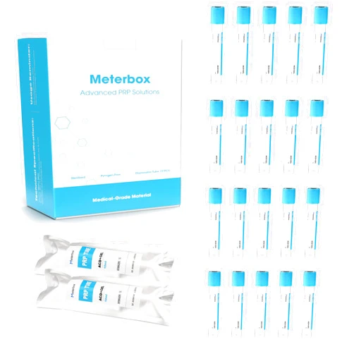Meterbox 10ml PRP Tubes for PRP Systerm, ACD and Gel Glass Tube, Individually Wrapped Box of 20