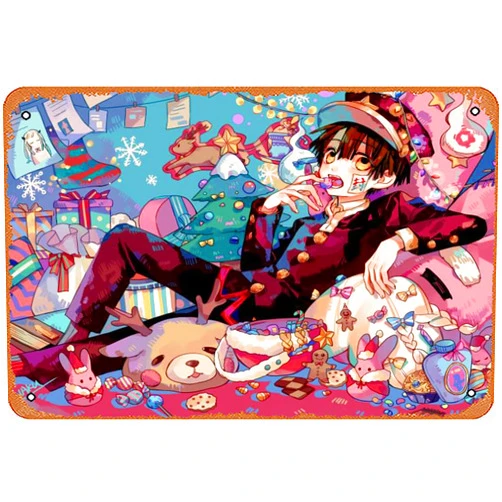 VEGICKEN Mokke, Jibaku Shounen Hanako-kun, Yugi Tsukasa - 8 X 12 Inch Retro Tin Sign