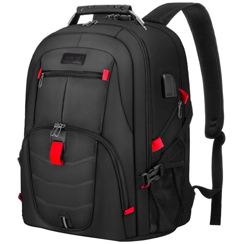 LOVEVOOK Travel Laptop Backpack Waterproof Anti Theft with Lock and USB Charging Port Large Computer Business Backpack for Men Women College (17 inch, Black)