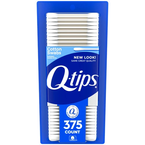 Q-tips Cotton Swabs For Hygiene and Beauty Care Original Cotton Swab Made With 100% Cotton 375 Count