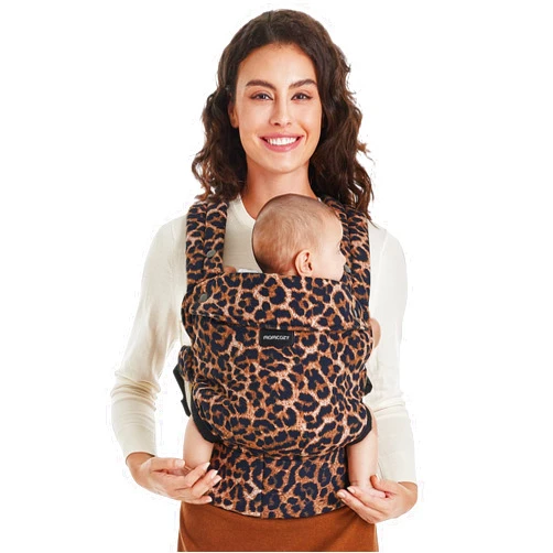 Momcozy Baby Carrier - Ergonomic, Cozy and Lightweight Carrier for 7-44lbs, Effortless to Put On, Ideal for Hands-Free Parenting, Enhanced Lumbar Support, Purehug for Infant to Toddler, Leopard