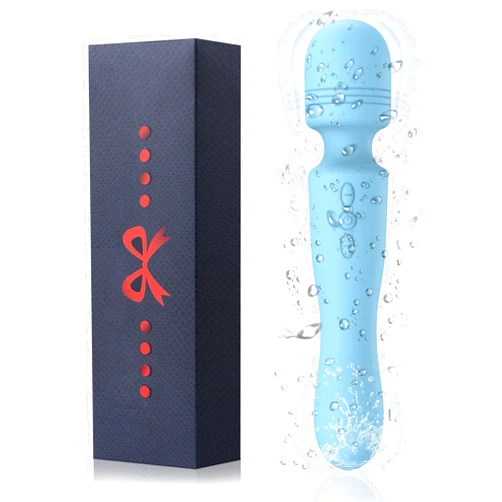 HaoRanyan New Upgraded Handheld Electric Cordless Double-Ended Available Shoulder Neck Back Relaxation Tools Portable Wireless Travel Home Work Sports Out Use Relieve Deep Tissue Muscle Pain Fatigue - Blue