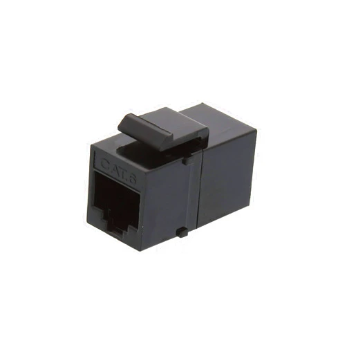 Networx® Networx Black Cat6 RJ45 Feed Through Panel Mount Keystone Coupler