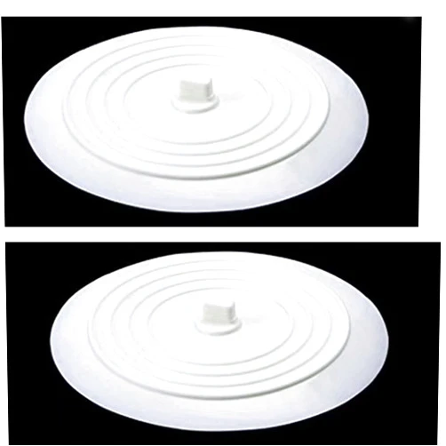 Qishing 2 Pack Bath Tub Stopper,Large Sink Stopper, Drain Plug Hair Stopper Flat Suction Cover with Strong Suction, Universal Fit, for Kitchen, Bathroom and Laundry.