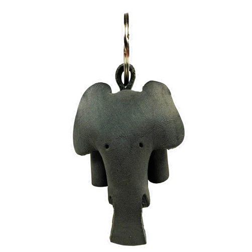 Hide & Drink, Critter Keychain Elephant Shape, Handmade from Full Grain Leather
