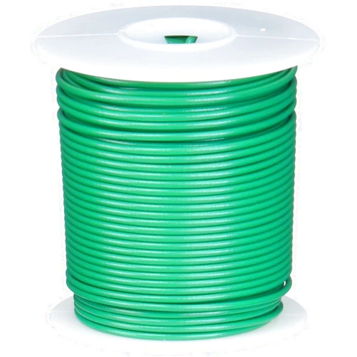 Remington Industries 22UL1007SLDGRE UL1007 22 AWG Gauge Solid Hook-Up Wire, 300V, 0.0253