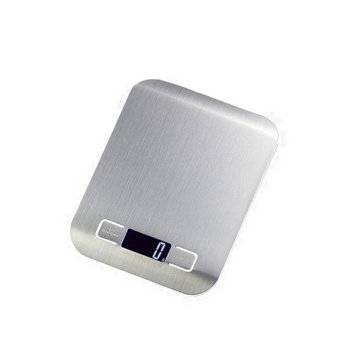 ZYluoke Precision Ultra Accurate Sense System Digital Pocket Kitchen Multifunction Food Scale with Smart Step-on Technology,Stainless Steel Platform and Backlight LED Display (5kg/11lbs)