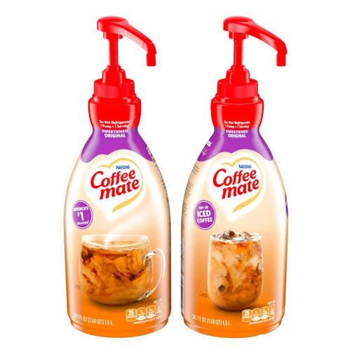 Coffee Mate Nestle Coffee mate Coffee Creamer, Sweetened Original, Concentrated Liquid Pump Bottle, Non Dairy, No Refrigeration, 50.7 oz (Pack of 2)