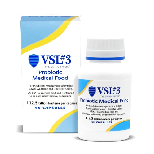VSL#3 Probiotics for Digestive Health, Probiotic Capsules, Medical Food for Gut Health Support in Women & Men, High Potency, Multi-Strain, Live Refrigerated Probiotics, 112.5 Billion CFUs, 60 Pack