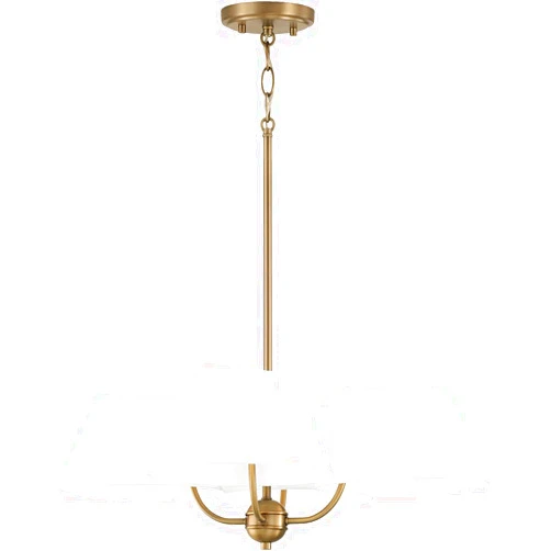 Capital Lighting Fixture Company Capital Lighting 450441AD Welsley Mid-Century Art Deco White Linen Fabric Chandelier, 4-Light 240 Total Watts, 21