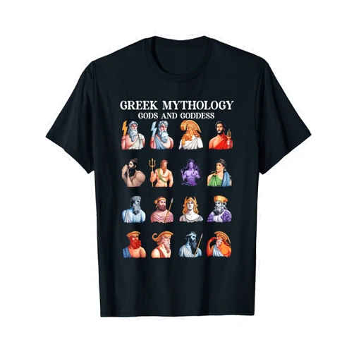Greek Life Zeus Hera Aphrodite Apollo Ares Hestia Ancient Greek Mythology Greek Gods Goddess Greek Mythologist T-Shirt