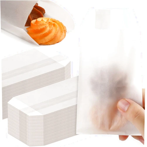 Outus 1000 Pcs Flat Glassine Bags Waxed Paper Cookies Bags Semi Transparent Cookie Sleeves Treat Bags Small Paper Bags for Handmade Soaps Packaging Bakery Cookies Candies Party Favor (3 x 5 Inches)