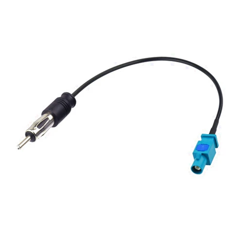 Bingfu Universal Vehicle Car Stereo FM AM Radio Antenna Adapter Cable Fakra Z Male to DIN Plug Connector Cable 15cm 6 inch for Car Stereo Audio HD Radio Head Unit CD Media Player Receiver