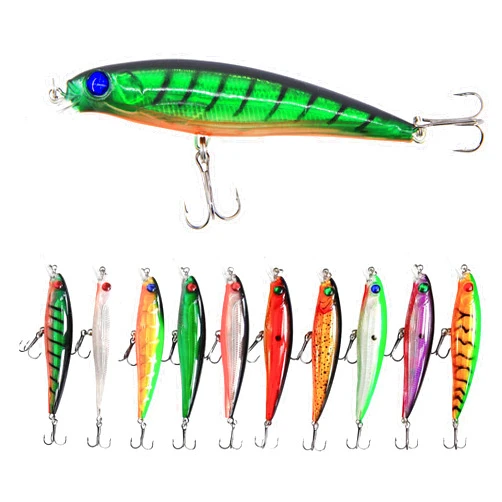 SILANON Hard Fishing Lures Bait Minnow Lures Bass CrankBait Set Life-Like Swimbait Deep Diving Sinking Lures with Treble Hook for Bass Trout Walleye Redfish