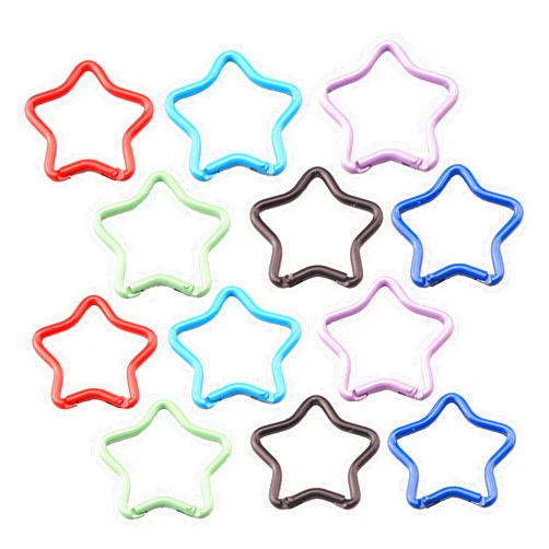 ABCOOL 12PCS Heart Star Triangle Shape Keychain Clips Mini Small Carabiner - Aluminum Durable Quick Release Auto Locking D-Shape Spring Loaded Clip for for Home Rv Camping Fishing Hiking Traveling