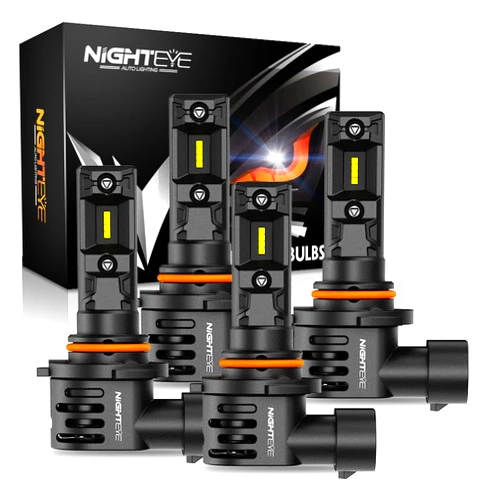 NIGHTEYE 9005 9006 Bulbs, 60000LM 800% Bright 9005/HB3 9006/HB4 Fog Light, 6500K Cool White Plug and Play Quick Install Bulbs