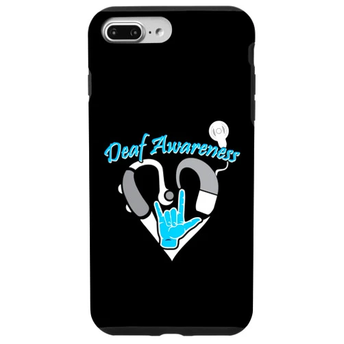 X10 Deaf Awareness Designs iPhone 7 Plus/8 Plus Deaf Awareness Hearing Aid ASL Cochlear Implant Case