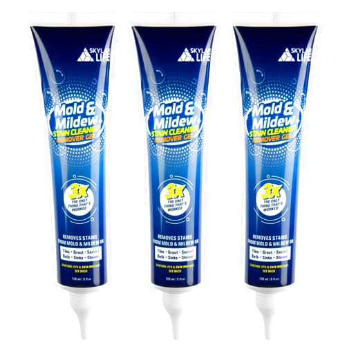 SKYLAR LIFE Skylarlife Home Mold & Mildew Remover Gel Stain Remover Cleaner Wall Mold Cleaner for Tiles Grout Sealant Bath Sinks Showers (3-Pack)