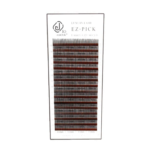 J JO AMOUR JOAMOUR 6D Premade Volume Fans Pre-made EZ-PICK 0.07 Individual Eyelash Extension Easily Picked ( C / 10+11mm )