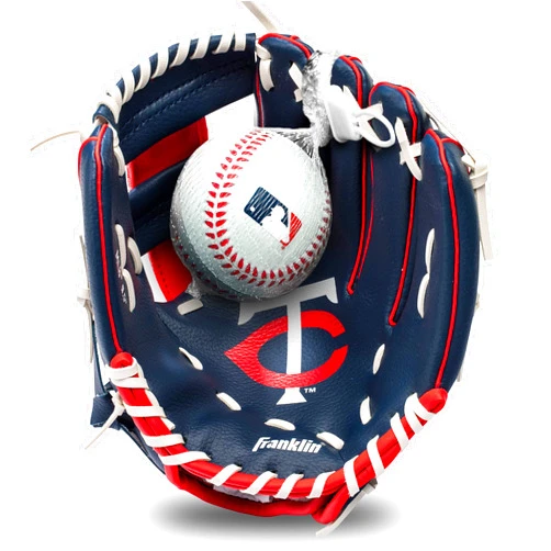 Franklin Sports MLB Youth Teeball Glove and Ball Set - Kids Baseball and Teeball Glove and Ball - Perfect First Kids Glove - 9.5