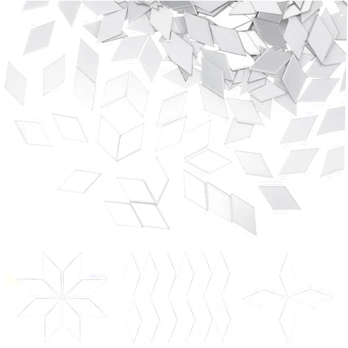 DIVINA VITAE 300Pcs Diamond Shape Mirror Mosaic Tiles 1 Inch Mini Craft Mirrors Bulk Acrylic Adhesive Mirror Tiles Small Mirrors for Crafts DIY Projects Wall Door Home Decorations
