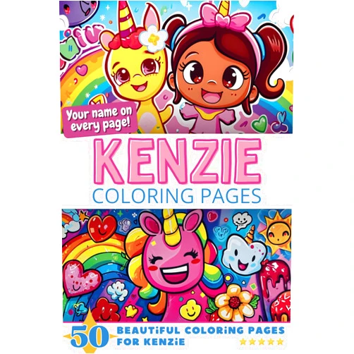 Pick-A-Page Publishing Kenzie Coloring Pages: Wow-Effect! Your name on every page - Kenzie coloring book - 6x9
