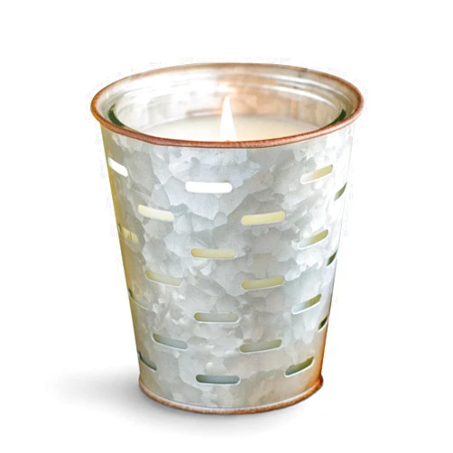Park Hill Collection ENP10045 Peach Orchard Olive Bucket Candle, 12 oz