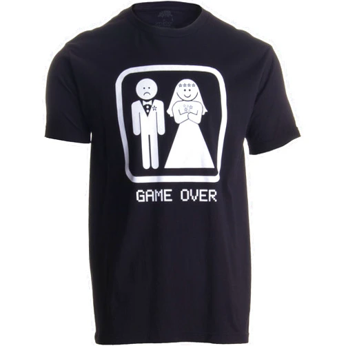 Ann Arbor T-shirt Co. Game Over | Funny Bachelor Party, Wedding Groomsman Humor Groom Men T-Shirt
