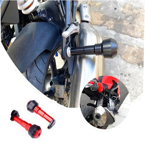 Hruizq Motorcycle Falling Protection Frame Sliders Fairing Guard Anti Crash Pad Protector Compatible with BMW G310R (2017-2023) (red)