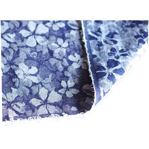 HUJB Washed Denim Fabric Cotton Jacquard Fabrics Stretch for DIY Crafts Jeans T-Shirt Shirting Dresses Apparel Dressmaking Sewing Quilting Decorative Fabric(Size:2m,Color:Dark Blue)