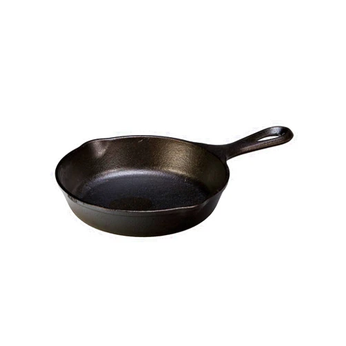 Lodge 6-1/2 Inch Cast Iron Pre-Seasoned Skillet – Signature Teardrop Handle - Use in the Oven, on the Stove, on the Grill, or Over a Campfire, Black