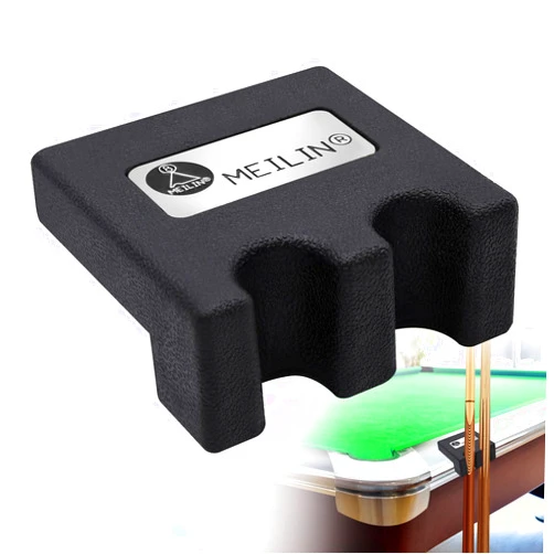 LFSEMINI Pool Cue Holder, 2-Cue Portable Pool Stick Holder for Table, Weighted & Durable Billiard Cue Holder, Mini Stick Holder for Pool Cues, Pool Cue Holder Claw(2 CUE Black)
