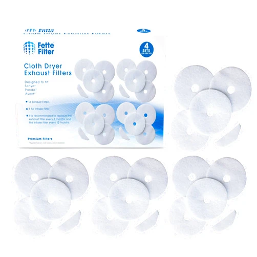 Fette Filter - Set of 20 Premium Material Dryer Exhaust Filters Compatible with Sonya, Panda, Avant, Magic Chef Dryers. 16 Exhaust Filters & 4 Air Intake Filters