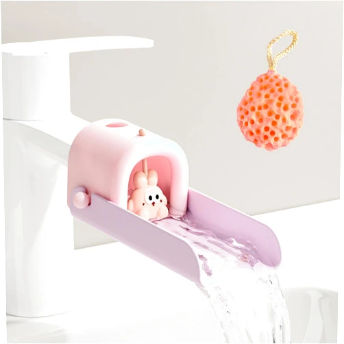 HOZETOKE Faucet Extender for Kids - Temperature-Sensitive, Toddler-Friendly Sink Extension for Easy Hand Washing in Bathroom & Kitchen