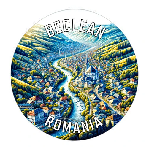 R and R Imports Beclean Romania Souvenir Vinyl Decal Sticker 6-Inch