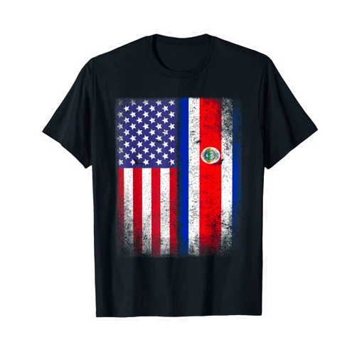 Costa Rica Pride . Costa Rican American Flag Costa Rica Usa Gift America T-Shirt for Women Kids Men