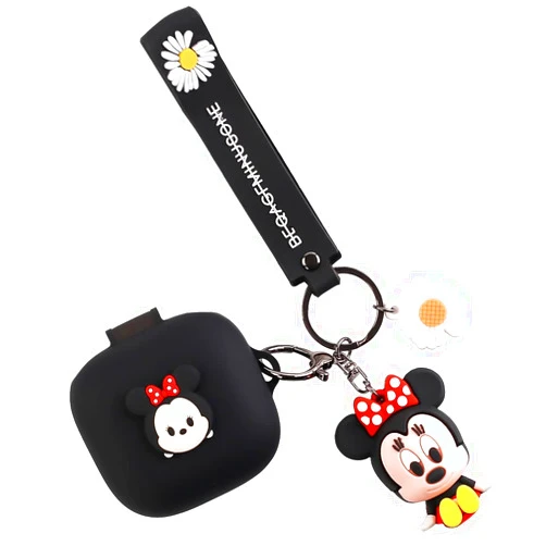 Suublg Case for Beats Fit Pro Earbuds, Suublg Cartoon Silicone Charging Case Protective Cover with Cute Doll Keychain Anti-Lost Lanyard for Beats Fit Pro Wireless Headphones
