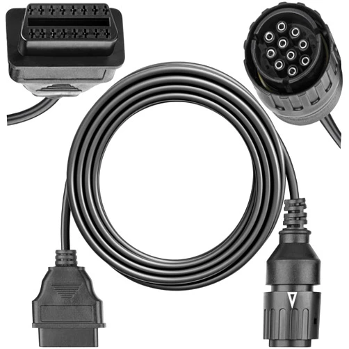 Kapstrom 10 Pin to 16 Pin OBD 2 Connector, Adapter Cable for BMW Motorcycle Diagnostic Scans, Heavy-Duty Scanner Compatible w/ 1996-2016 Year Bikes & Most Softwares