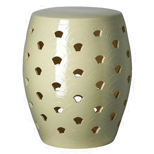 Emissary Home and Garden Wave Garden Stool - Putty
