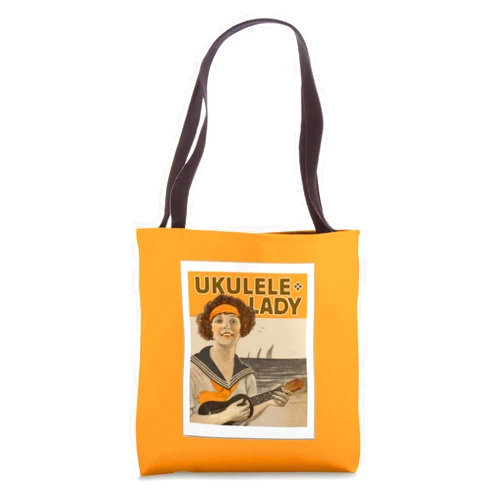 Ukulele Gifts for Women Ukulele Gifts for Seniors Vintage Ukulele Lady Gift for Women Ukulele Player Tote Bag